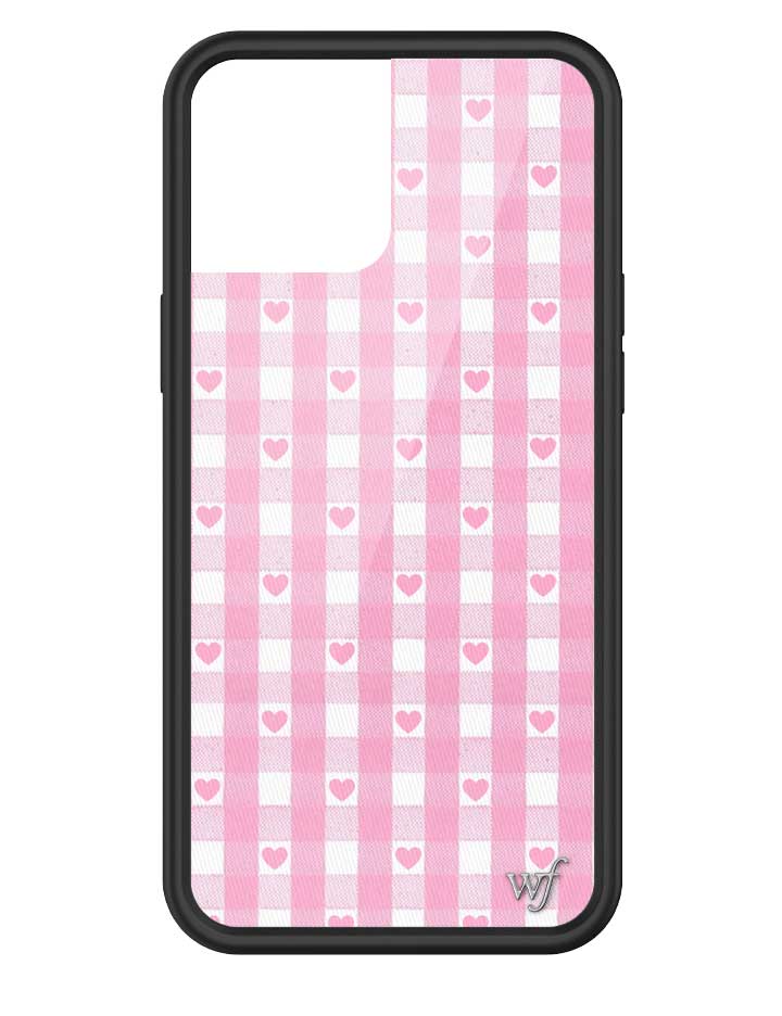 Gingham Hearts | Pink iPhone Case