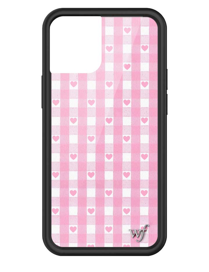 Gingham Hearts | Pink iPhone Case