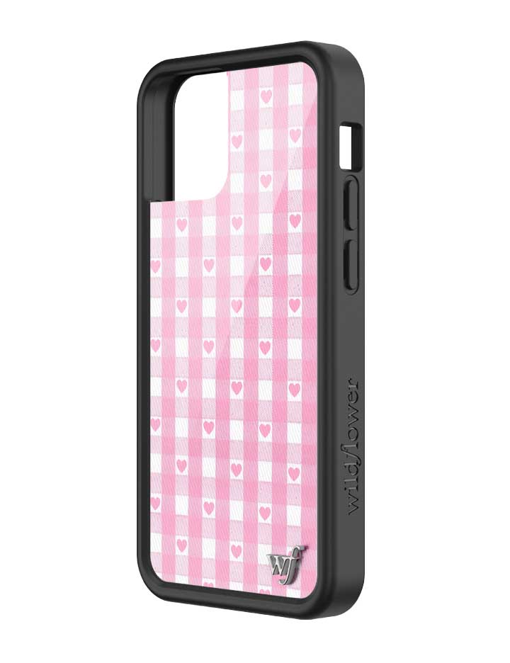 Gingham Hearts | Pink iPhone Case