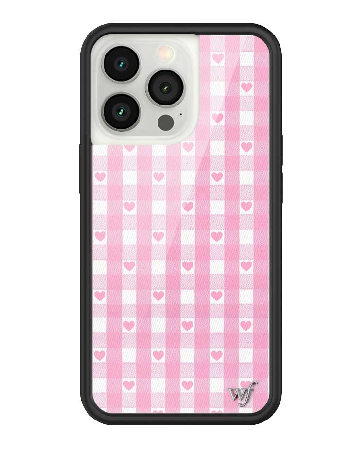 Gingham Hearts | Pink iPhone Case