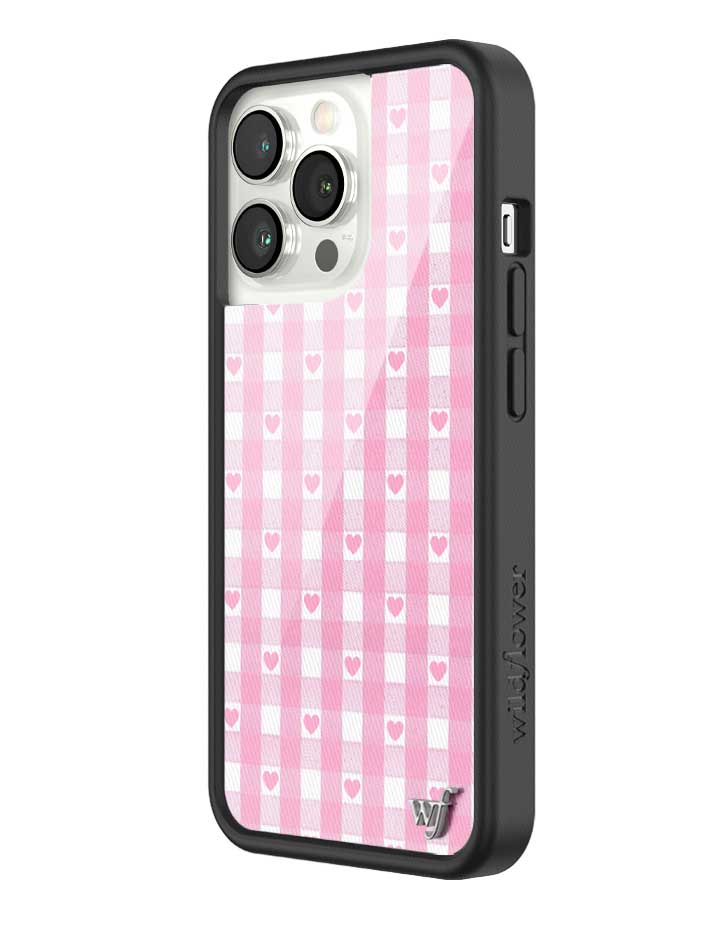 Gingham Hearts | Pink iPhone Case