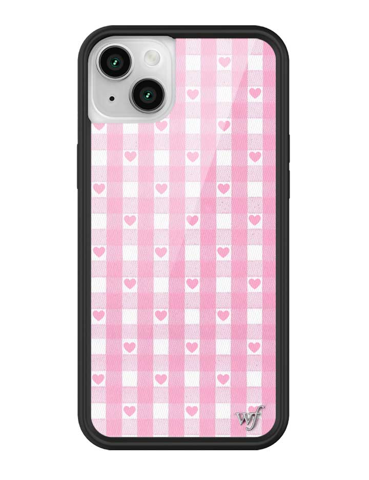 Gingham Hearts | Pink iPhone Case