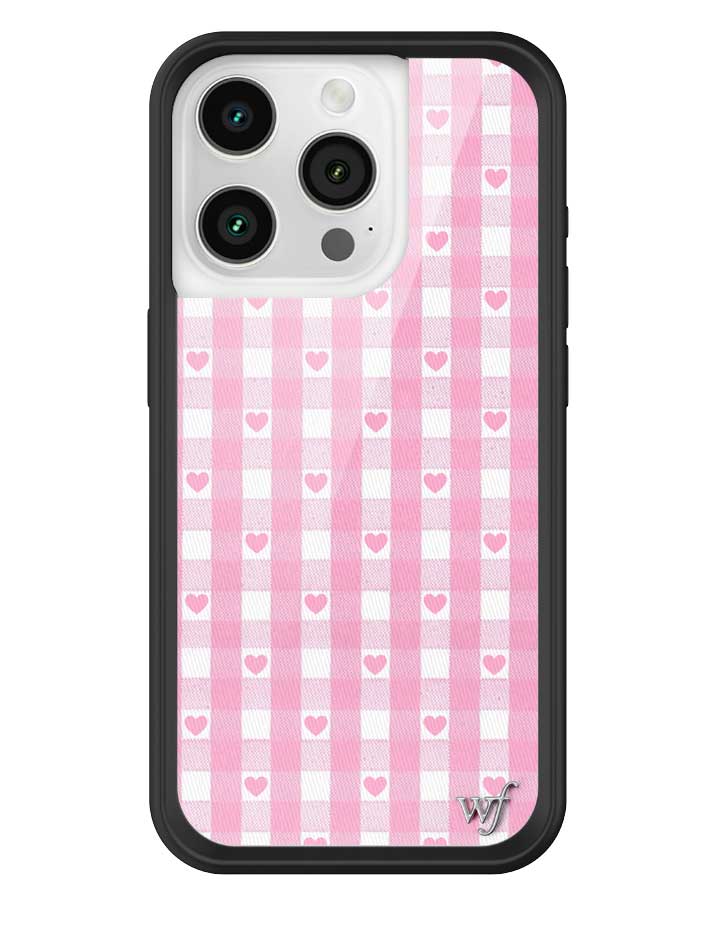 Gingham Hearts | Pink iPhone Case