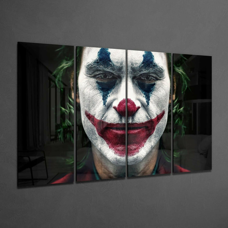 Joker 4 Pieces Mega Glass Wall Art (59"x36")