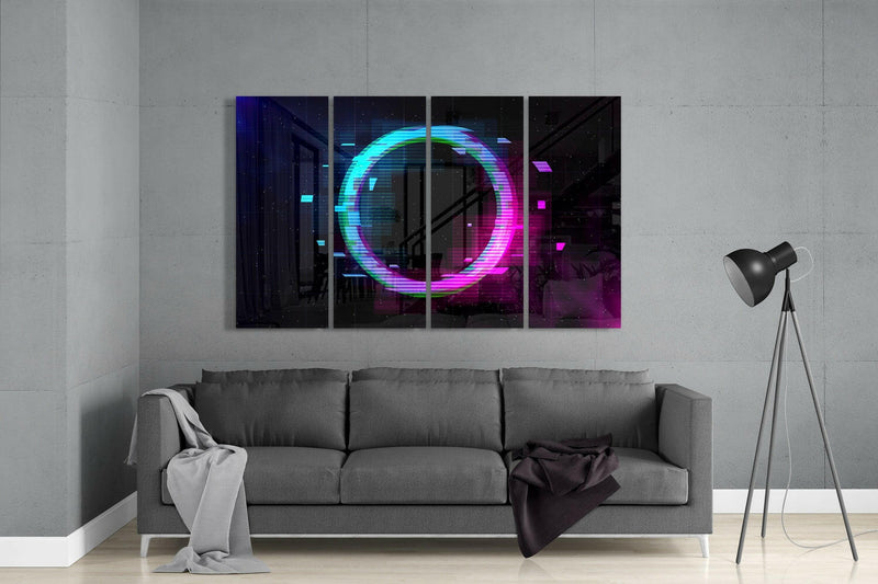The Gate 4 Pieces Mega Glass Wall Art (59"x36")