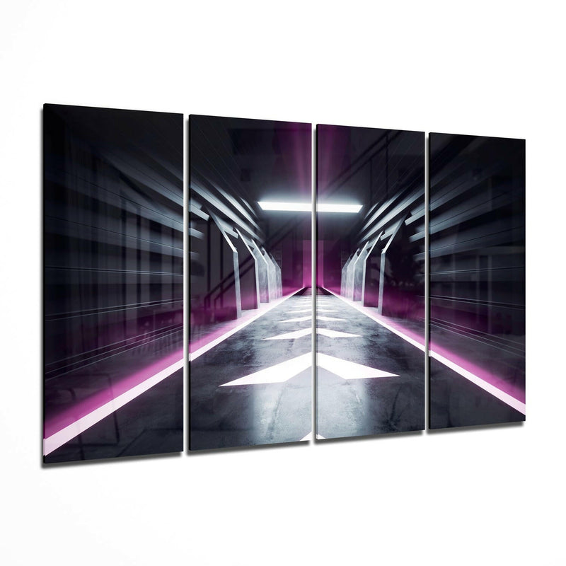 Hallway 4 Pieces Mega Glass Wall Art (59"x36")