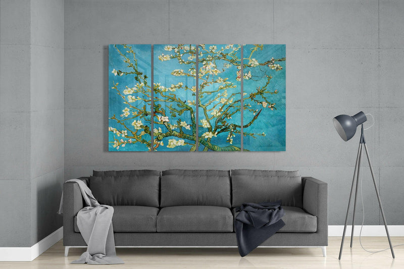 Sakura 4 Pieces Mega Glass Wall Art (59"x36")