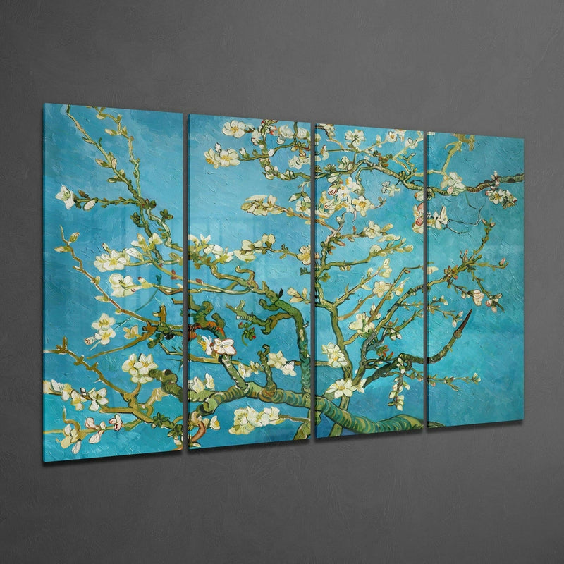 Sakura 4 Pieces Mega Glass Wall Art (59"x36")