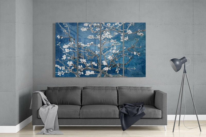 Sakura 4 Pieces Mega Glass Wall Art (59"x36")