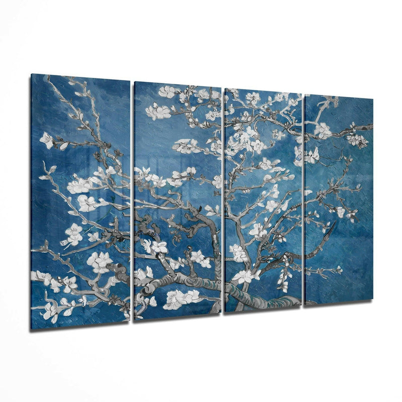 Sakura 4 Pieces Mega Glass Wall Art (59"x36")