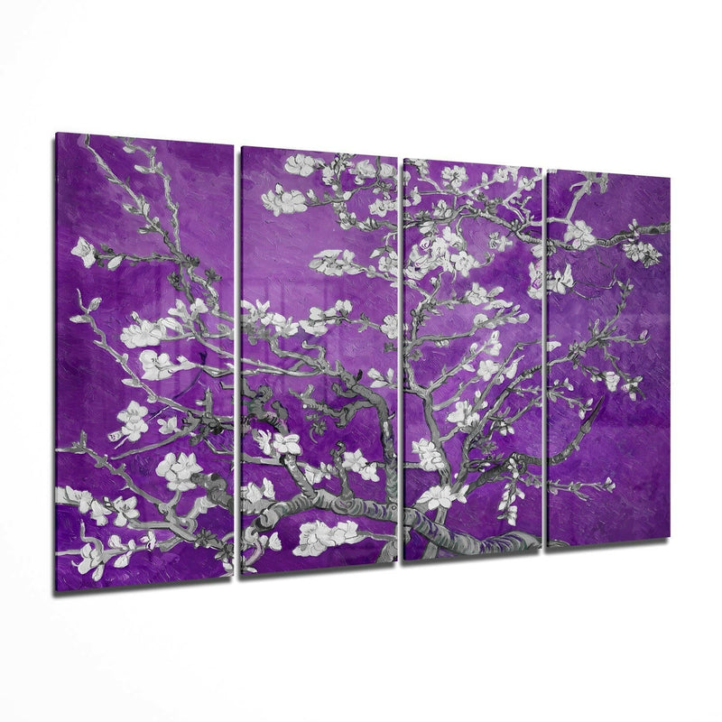 Sakura 4 Pieces Mega Glass Wall Art (59"x36")