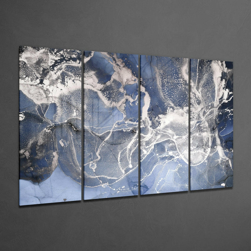 Marble 4 Pieces Mega Glass Wall Art (59"x36")
