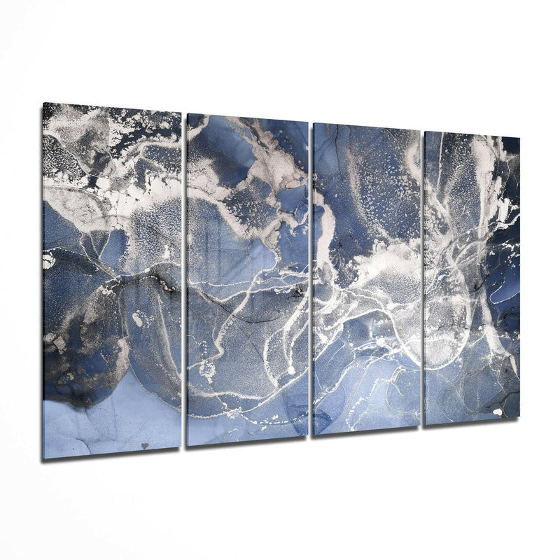 Marble 4 Pieces Mega Glass Wall Art (59"x36")