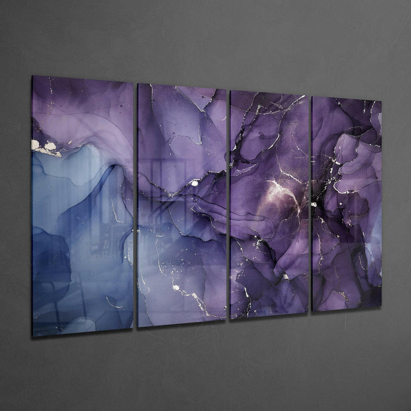 Marble 4 Pieces Mega Glass Wall Art (59"x36")