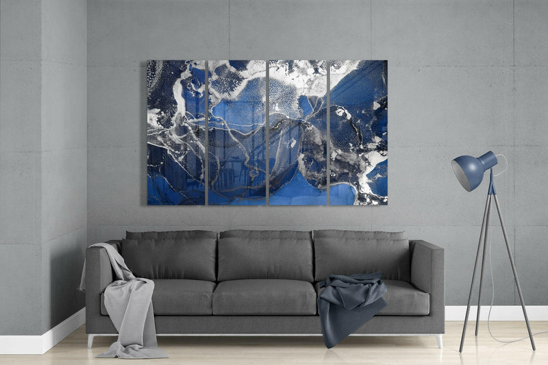 Marble 4 Pieces Mega Glass Wall Art (59"x36")