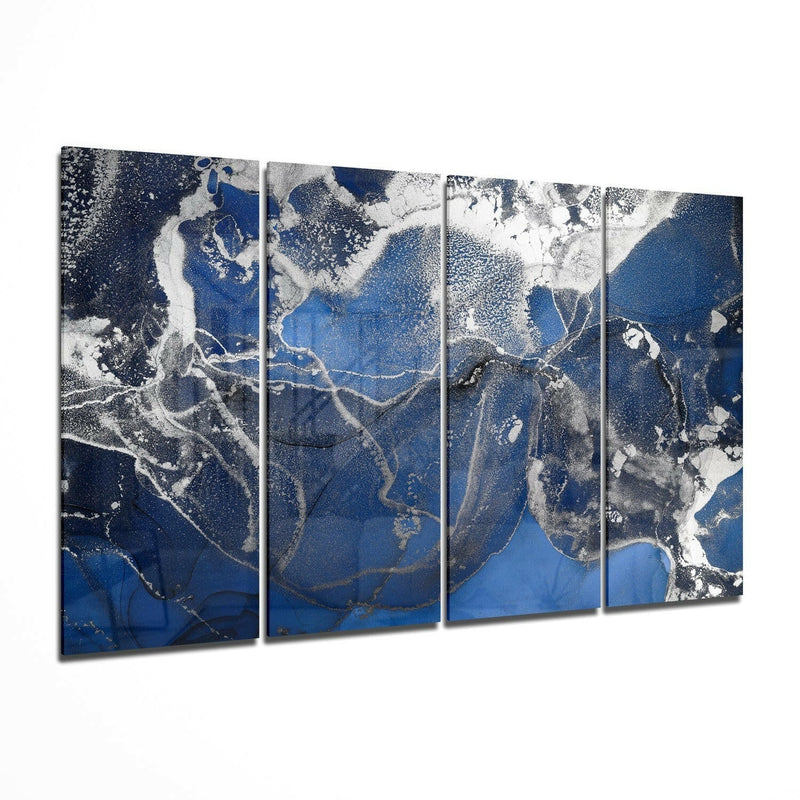 Marble 4 Pieces Mega Glass Wall Art (59"x36")