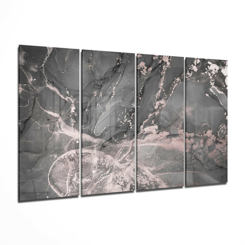 Marble 4 Pieces Mega Glass Wall Art (59"x36")