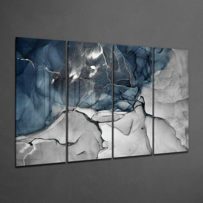 Marble 4 Pieces Mega Glass Wall Art (59"x36")