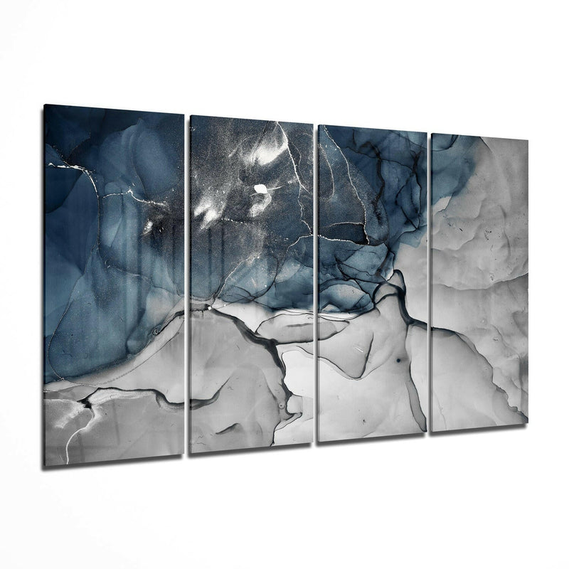 Marble 4 Pieces Mega Glass Wall Art (59"x36")