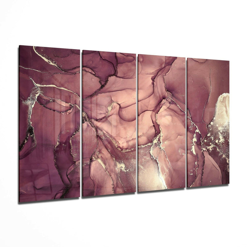 Marble 4 Pieces Mega Glass Wall Art (59"x36")
