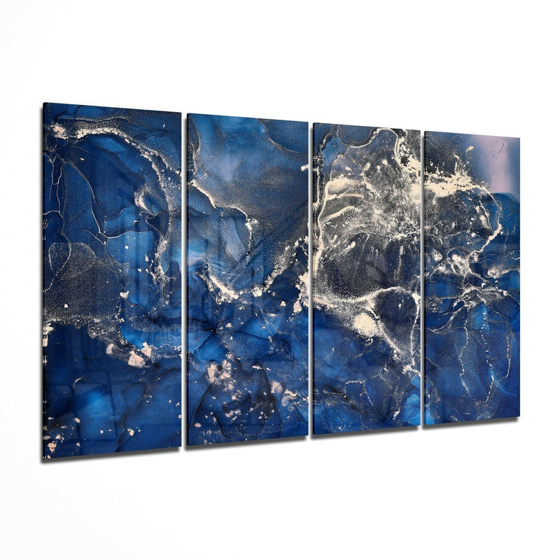 Marble 4 Pieces Mega Glass Wall Art (59"x36")