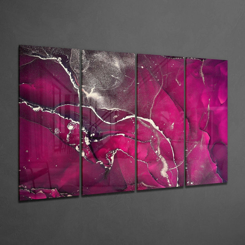 Marble 4 Pieces Mega Glass Wall Art (59"x36")
