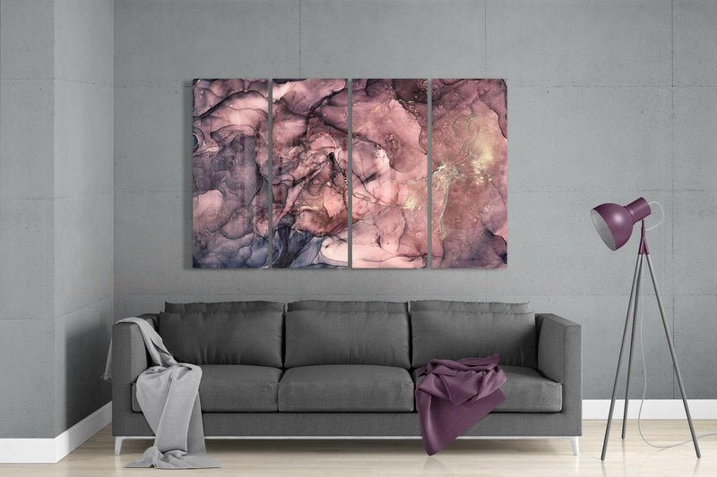 Marble 4 Pieces Mega Glass Wall Art (59"x36")