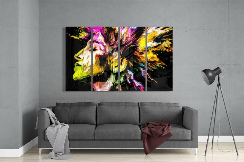 Feel the Music 4 Pieces Mega Glass Wall Art (59"x36")