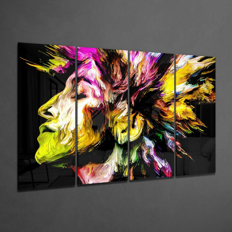 Feel the Music 4 Pieces Mega Glass Wall Art (59"x36")