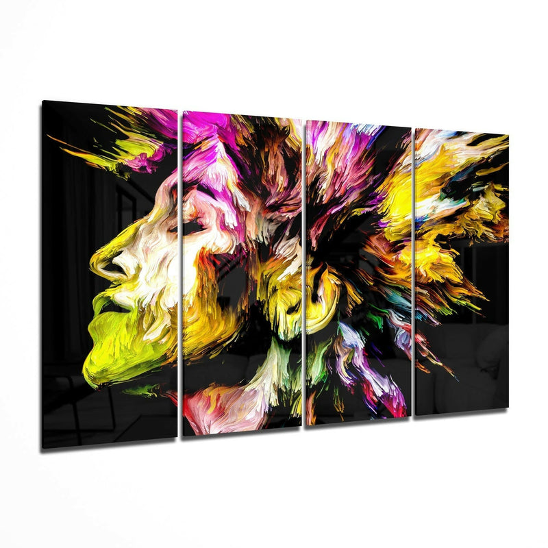 Feel the Music 4 Pieces Mega Glass Wall Art (59"x36")