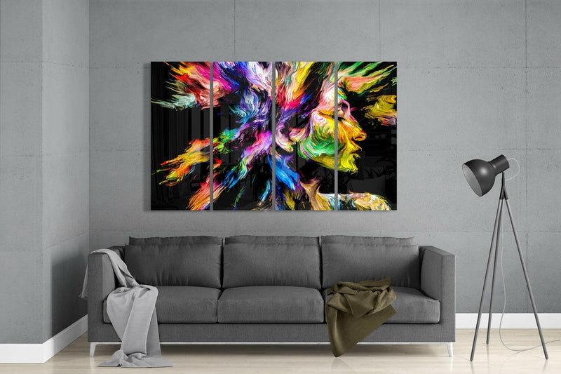 Feel the Music 4 Pieces Mega Glass Wall Art (59"x36")
