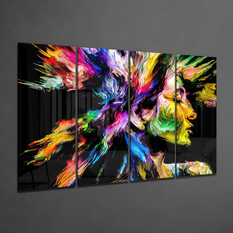 Feel the Music 4 Pieces Mega Glass Wall Art (59"x36")