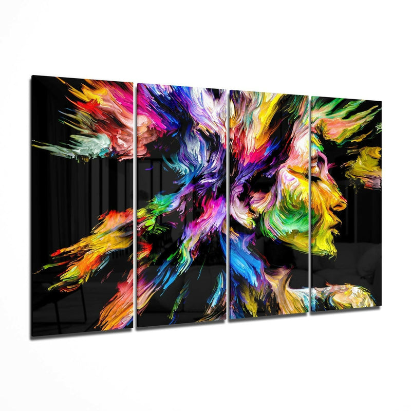 Feel the Music 4 Pieces Mega Glass Wall Art (59"x36")