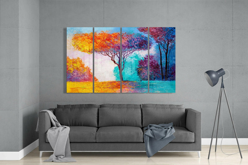 Tree of Life 4 Pieces Mega Glass Wall Art (59"x36")