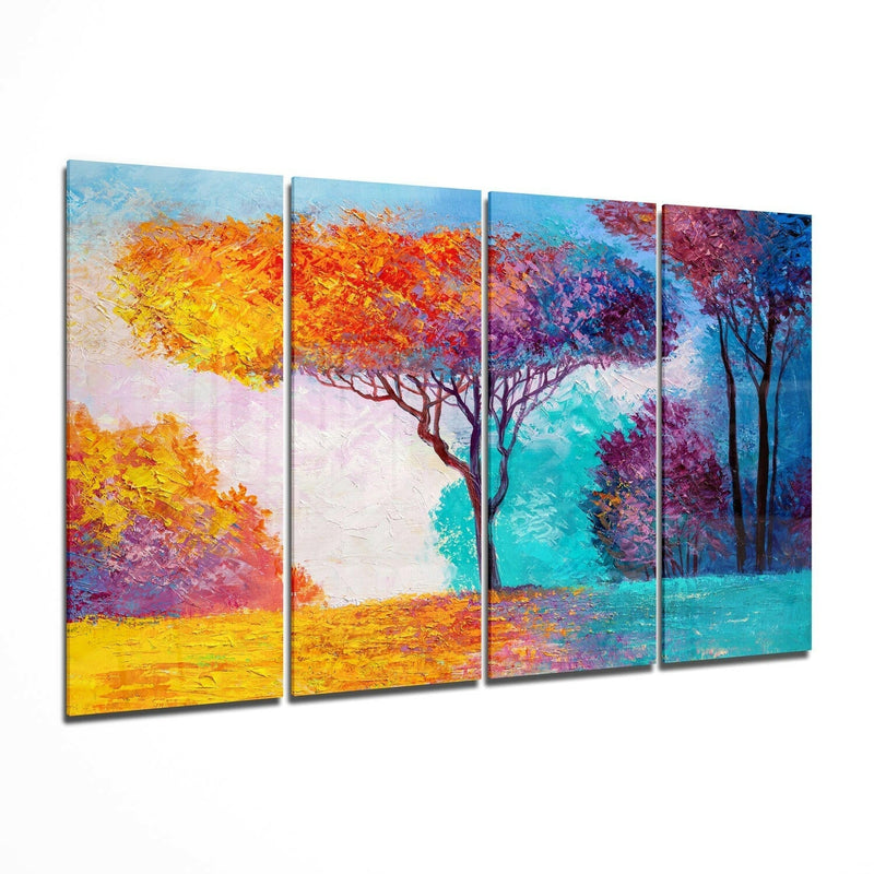 Tree of Life 4 Pieces Mega Glass Wall Art (59"x36")