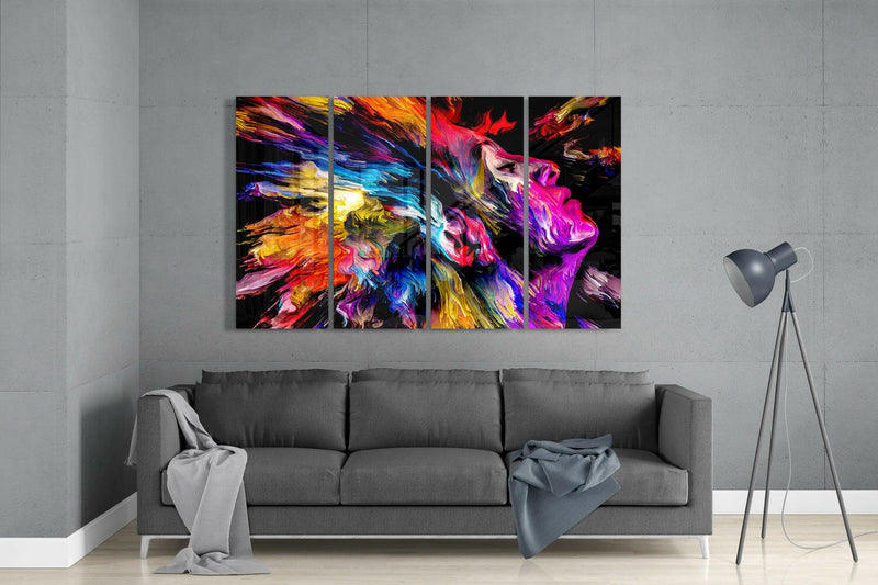 Feel the Music 4 Pieces Mega Glass Wall Art (59"x36")