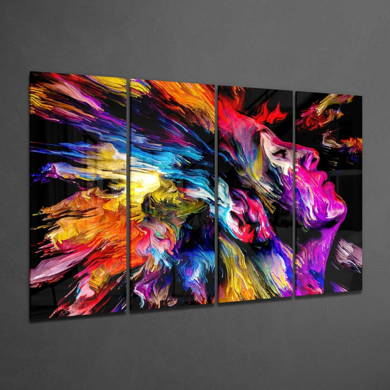 Feel the Music 4 Pieces Mega Glass Wall Art (59"x36")