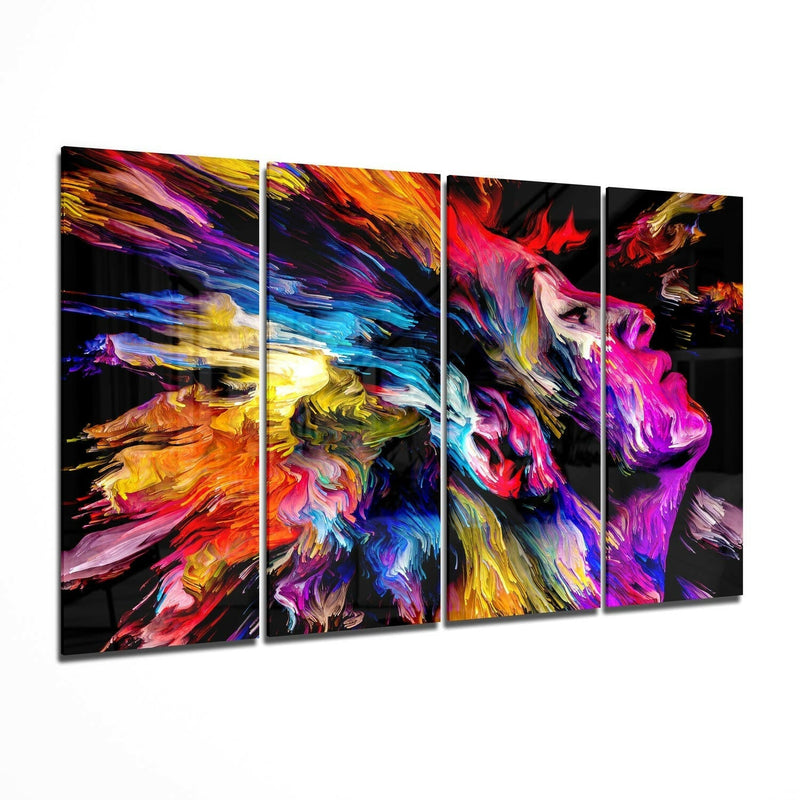 Feel the Music 4 Pieces Mega Glass Wall Art (59"x36")