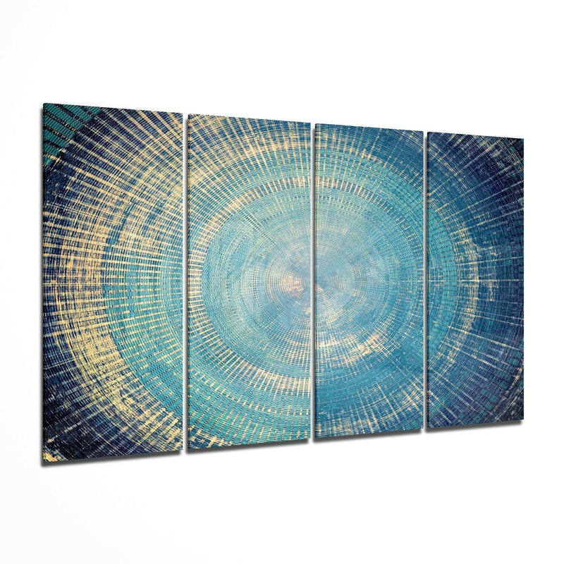Turquoise 4 Pieces Mega Glass Wall Art (59"x36")