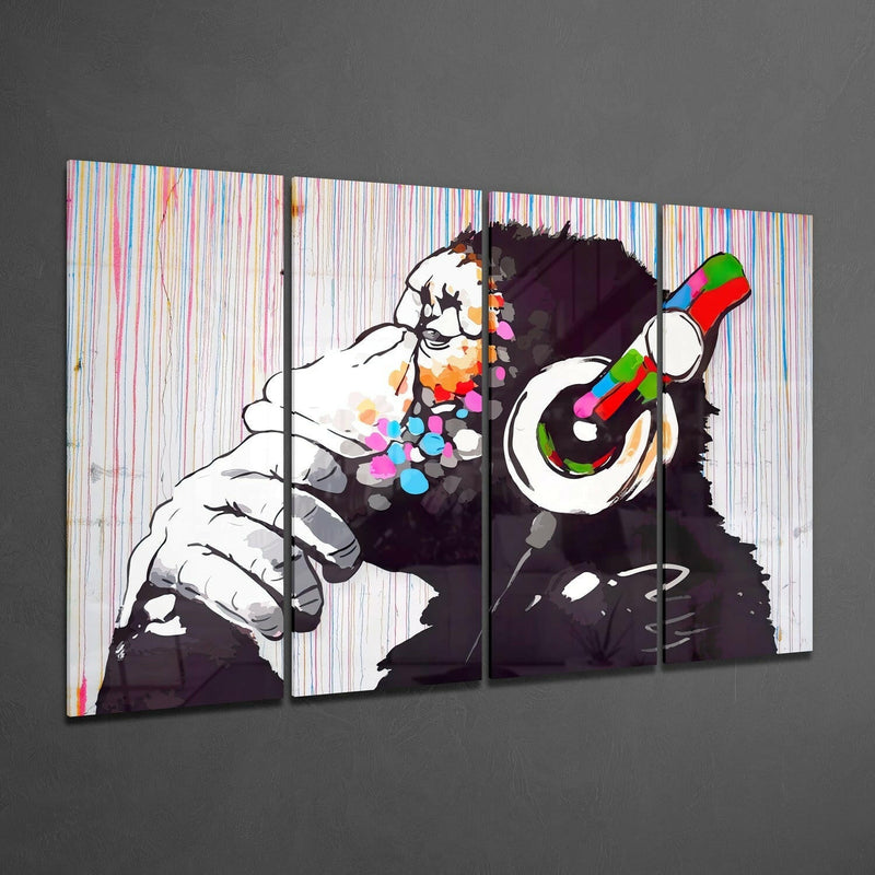 Feel the Music 4 Pieces Mega Glass Wall Art (59"x36")