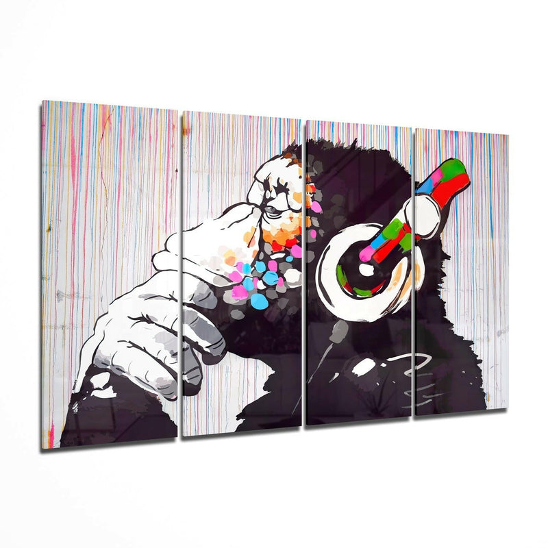 Feel the Music 4 Pieces Mega Glass Wall Art (59"x36")