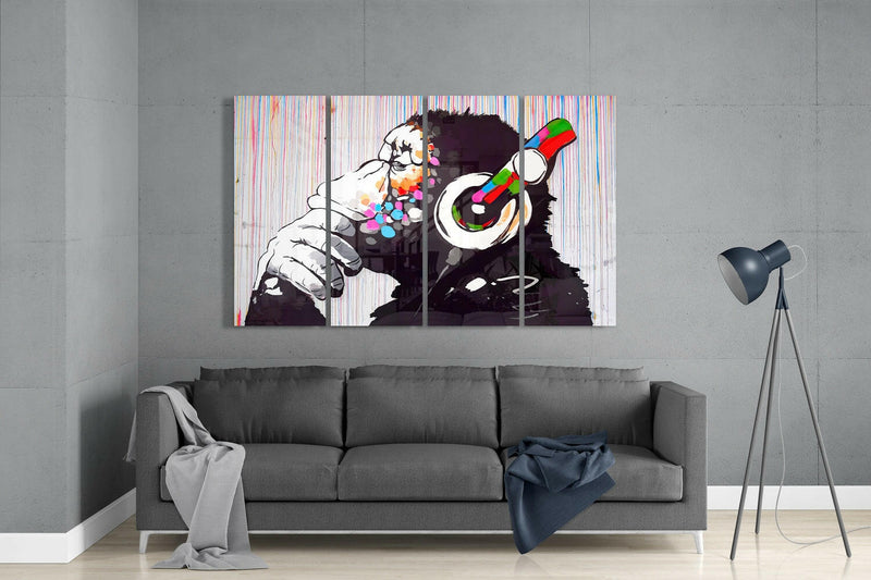 Feel the Music 4 Pieces Mega Glass Wall Art (59"x36")