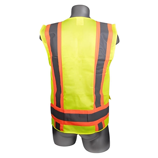 High Visibility Yellow Safety Surveyor Vest - All Sizes