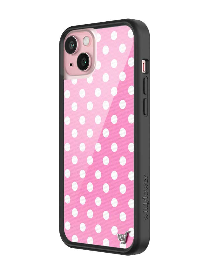 Polka Dot | Pink and White iPhone Case
