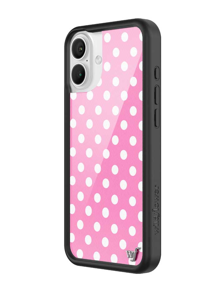 Polka Dot | Pink and White iPhone Case