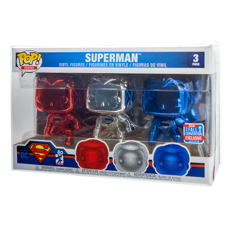 Superman: Justice League Chrome 3-Pack PopShield Protector