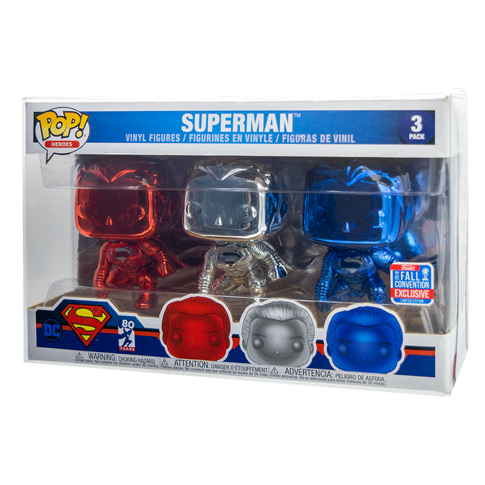 Superman: Justice League Chrome 3-Pack PopShield Protector