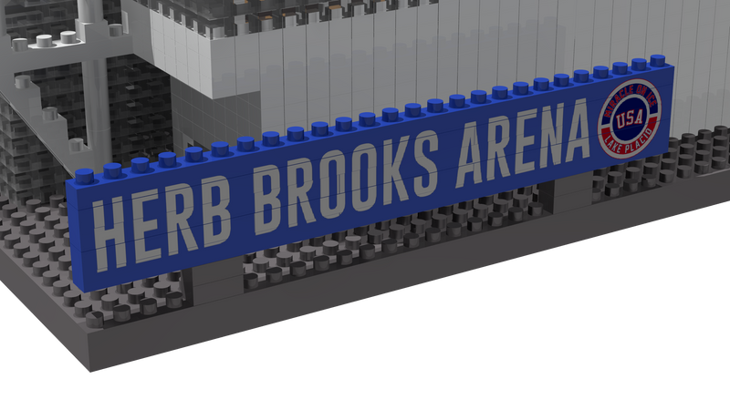 1980 Olympic Herb Brooks Arena Lake Placid Miracle on Ice BRXLZ Builder Set 12X10X3.5 Inches