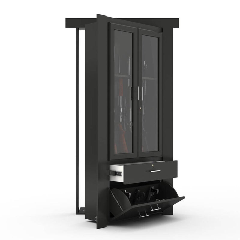 Hidden Flush Mount Paint Grade Gun Cabinet Door
