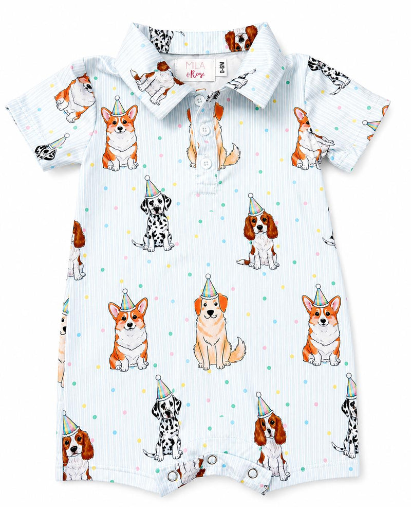 Party Pups Polo Shorty One-Piece
